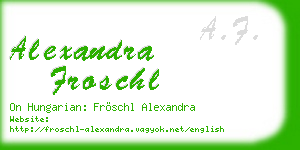 alexandra froschl business card